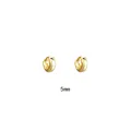 Orecchini a cerchio minimalisti 5mm in argento s925 placcato oro, finitura liscia - 5mm Oro