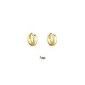 Minimalist 7mm gold plated sterling silver hoop earrings with a polished finish - 925 Silver / 7mm Gold