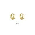 Orecchini a cerchio 8mm in argento s925 placcato oro con finitura liscia tonda - 8mm Oro