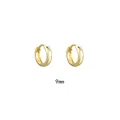 Orecchini a cerchio minimalisti da 9 mm in argento S925 dorato con finitura lucida - 9mm Oro