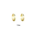 Minimalist 12mm polished gold hoop earrings crafted in premium s925 sterling silver - 12mm Gold Color
