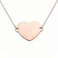 Detailed macro view of a rose gold mirror finish stainless steel heart pendant necklace - Rose Gold