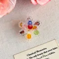 Elegante ciondolo per scarpe a fiore in cristallo colorato fatto a mano per accessori - Dolce Cristallo a Cinque Colori (27965-7)