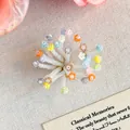 Ciondolo per scarpe a fiori di perline colorate fatto a mano per sabot e sandali - Cluster di Fiori 3D Macaron Colorati (27965-15)