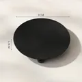 Minimalist matte black handmade iron candle holder plate with ball feet, 9cm diameter - Round Plate Candlestick Medium - Black