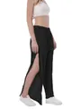 Black easy-access side-opening nursing pants for bedridden patient recovery care - S / Black