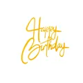 Goldener Happy Birthday Schriftzug Detail für Geburtstagsfeier Dekorationszubehör - Acryl Happy Birthday Kuchendeko / Roségold