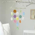 Elegant colorful natural shell wind chime hanging ornament for creative home wall decor - Finished Product / Wooden Shore Shell-Colorful