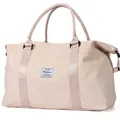 Hochwertige große rosa Reisetasche für Fitnessstudio, Yoga und Wochenendausflüge - Gebrochenes Weiß