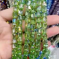 8x9mm light green faceted crystal cylinder beads for DIY jewelry making - Cylinder / Fruit Green AB