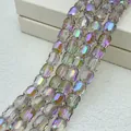 8x9mm iridescent cylindrical glass crystal beads strand for DIY jewelry making crafts - Cylinder / Phantom Purple