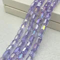 8x9mm purple iridescent cylindrical faceted glass crystal beads for DIY jewelry - Cylinder / Crystal Purple AB