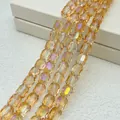 Champagne gold 8x9mm cylinder glass crystal beads with AB coating for DIY jewelry - Cylinder / Champagne Purple