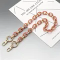 Stylish pink acrylic and gold resin chain replacement bag strap for women accessories - 60CM / Pink