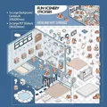 Extra-large DIY scenery sticker set featuring a healing hot spring capybara theme - Simno XL Healing Hot Spring