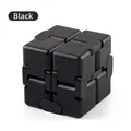 Premium black infinity cube fidget toy for adult stress relief and sensory focus - Black Style