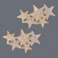 Handmade gold star shoe clips with sparkling rhinestones for DIY high heel decoration - Gold Five-pointed Star Style (SC-J099G) / Gold