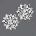 Eleganti clip per scarpe da sposa a forma di fiore con strass trasparenti, set di 2 - Light luxury high-end shoe flower sc-j076