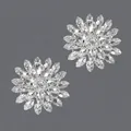 Elegant bridal DIY sparkling rhinestone flower shoe buckles for wedding high heels - Exquisite Flower Style (SC-J064)