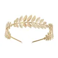 Serre-tête élégant en feuilles de laurier dorées accessoire cheveux mariée baroque - Serre-tête Feuille Baroque (FG062)
