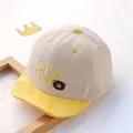 Cute baby baseball cap with yellow brim and Super Hero bear embroidery - Super Bear Yellow Brim Style