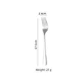 Elegant 304 stainless steel dinner fork, 17.5cm length, 2.4cm width, weight 27g - 304 Stainless Steel Small Fork