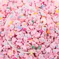 Großes Mischpaket mit rosa Zeichentrick-Harzanhängern für DIY-Handyhüllen und Haarschmuck - Zufällige gemischte Stile / Groß / Rosa Serie