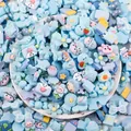 Blaue Cartoon-Resin-Charms für DIY-Handyhüllen sowie dekorative Haarzubehörteile - Zufällige gemischte Stile / Groß / Blau-Serie