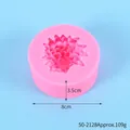 3D peony flower shaped pink silicone mold for DIY aromatherapy candle and craft making - 50-2128-A Flower / Pink