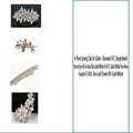 Elegant four-piece gold and white crystal rhinestone hair clip set for women accessories - Gold 4-Piece Style 37