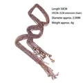 Macro detail of rose gold 2.5mm stainless steel O-link chains showing texture and clasps - Copper-Plated Iron / Standard Adjustable Style / Bronze