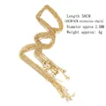 Goldenes Edelstahl O-Ketten Halsketten Bündel für DIY-Schmuck 50cm Länge 2.5mm - Kupferbeschichtetes Eisen / Verstellbarer Standardstil / Gold