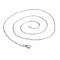 Detailansicht einer spiralförmigen O-Kette aus Edelstahl mit robustem Karabinerverschluss - Kupferbeschichtetes Eisen / Langer Stil / Stahlfarbe