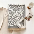 Dikke wintersjaal voor dames met een klassiek grijs vintage bloemenpatroon print - Grijs