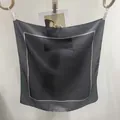 Elegant black and white polka dot square silk scarf for women's fashion accessory - Small Square Scarf 125 / 65