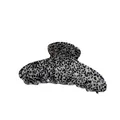 Grande pince à cheveux en acétate avec un motif tacheté noir et blanc élégant - Pois Noirs