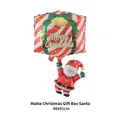 Large Santa Claus aluminum foil balloon with gift box for Christmas party decoration - Matte Gift Box Santa / 48x81cm