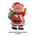 Matte Christmas backpack bear shaped foil balloon for holiday party decoration 65x108cm. - Backpack Bear / 65x108cm