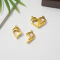 Goldener magnetischer Herz-Puzzle-Anhänger Halsketten-Zubehör für Paare und Freunde - Herz-Schriftzug Magnetischer Stil / Gold