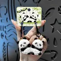 Cute 3D panda magnetic resin keychain charms for couples and friends with details - Woodcarving Style Panda Hug (2 Pcs Set) / SKU Price for One Pair