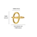 Polished gold plated stainless steel geometric oval ring with 17mm inner diameter - Anchor Chain Pig Nose Style (JZ7700)