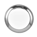 Bandeja metálica redonda plateada minimalista con acabado de espejo pulido - 10cm / Plateado