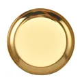 Modern Nordic style golden round metal tray for elegant jewelry or cosmetic storage display - Rose Gold
