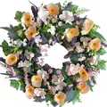 Spring artificial floral wreath for door hanging, Easter and Valentine's Day home decor - 45cm / Style 171