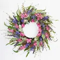 Colorful artificial floral wreath for Easter and spring front door decoration - 45cm / Style 60