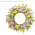 Vibrant colorful artificial daisy wreath for Easter spring home and door decoration - 45cm / Style 84