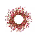 Colorful artificial spring floral wreath for Easter and Valentine's Day decoration - 45cm / Style 81