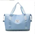 Large light blue foldable travel bag for sports and fitness - Sky Blue