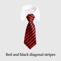 Elegant formal pet tie featuring red and black diagonal stripes for cats and dogs - Red & Black Diagonal Stripes