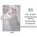 Taccuino A5 vintage con rose e carta da 100g ideale per lo scrapbooking - Motivo Rosa Nero